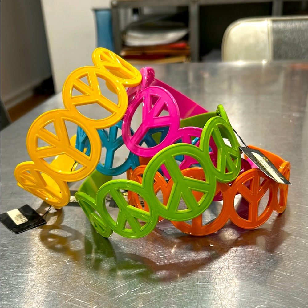 Colorful Peace Sign Headbands